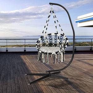 NNECW Hammock Chair with C-shaped Chair Stand for Indoor and Outdoor Use