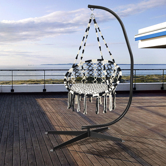 NNECW Hammock Chair with C-shaped Chair Stand for Indoor and Outdoor Use