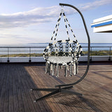 NNECW Hammock Chair with C-shaped Chair Stand for Indoor and Outdoor Use