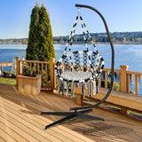 NNECW Hammock Chair with C-shaped Chair Stand for Indoor and Outdoor Use
