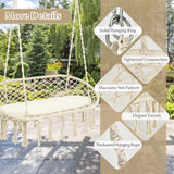 NNECW 2-Seat Hammock Chair with C-shaped Chair Stand & Cushion