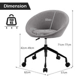 NNECW Armless Desk Chairs with Curved Backrest for Office