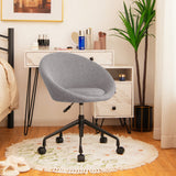 NNECW Armless Desk Chairs with Curved Backrest for Office