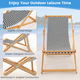 NNECW Folding Solid Wood Beach Chair with Adjustable Backrest for Outdoor