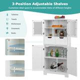 NNECW 5-layer Freestanding Floor Cabinet for Bath