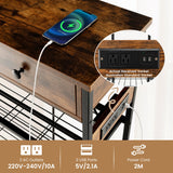 NNECW Console Table with Charging Station for Living Room/Entry