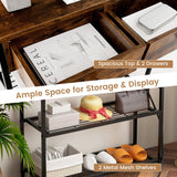 NNECW Console Table with Charging Station for Living Room/Entry