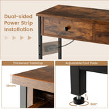 NNECW Console Table with Charging Station for Living Room/Entry