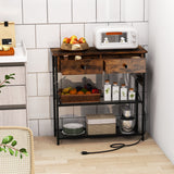 NNECW Console Table with Charging Station for Living Room/Entry