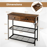 NNECW Console Table with Charging Station for Living Room/Entry