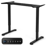 NNECW Electric Dual-Motor Stand up Desk Frame with Memory Controller for Home Office-Black