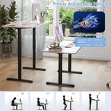 NNECW Electric Dual-Motor Stand up Desk Frame with Memory Controller for Home Office-Black