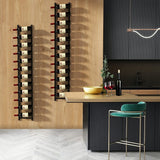 NNECW Rust-proof Metal Wall Mounted Wine Rack for 6/9/12 Bottles-12 Bottles