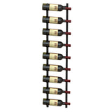 NNECW Rust-proof Metal Wall Mounted Wine Rack for 6/9/12 Bottles-9 Bottles