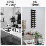 NNECW Rust-proof Metal Wall Mounted Wine Rack for 6/9/12 Bottles-9 Bottles