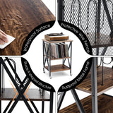 NNECW 3-tier Rolling Stand with 3 Dividers and Steel Frame for Living Room/Office