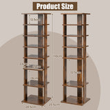 NNECW Wooden Shoe Rack with 8 Levels and Large Capacity for Entry/Living Room-Coffee