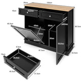 NNECW Kitchen Trash Can with Adjustable Shelf for Kitchen
