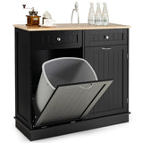 NNECW Kitchen Trash Can with Adjustable Shelf for Kitchen