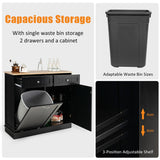 NNECW Kitchen Trash Can with Adjustable Shelf for Kitchen
