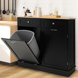 NNECW Kitchen Trash Can with Adjustable Shelf for Kitchen