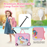 NNECW 2 PC Kids Luggage Set with Spinner Wheels -Pink