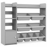 NNECW Kids Bookshelf Toy Storage Organizer with 8 Storage Boxes