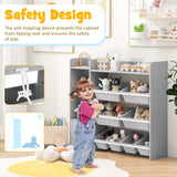 NNECW Kids Bookshelf Toy Storage Organizer with 8 Storage Boxes