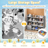 NNECW Kids Bookshelf Toy Storage Organizer with 8 Storage Boxes