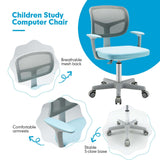 NNECW Kids Study Chair and Desk Set with Adjustable Height-Blue-Chair