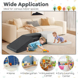 NNECW 4-Piece Kids Climb Crawl Playset for Nursery and Kindergarten-White