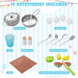 NNECW Kids Kitchen Playset with Towel Rack for Toddlers