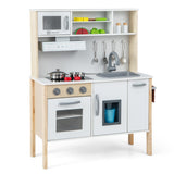 NNECW Kids Kitchen Playset with Towel Rack for Toddlers