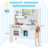 NNECW Kids Kitchen Playset with Towel Rack for Toddlers