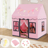 NNECW Kids Play Castle Tent Large Playhouse Toys Gifts with Star Lights Washable Mat-Pink