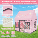NNECW Kids Play Castle Tent Large Playhouse Toys Gifts with Star Lights Washable Mat-Pink