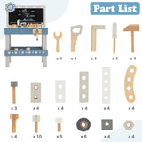 NNECW Kids Play Tool Workbench Set with 61 PCS Tool & Parts Set for Age 3/4/5 Years Old