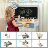 NNECW Kids Play Tool Workbench Set with 61 PCS Tool & Parts Set for Age 3/4/5 Years Old