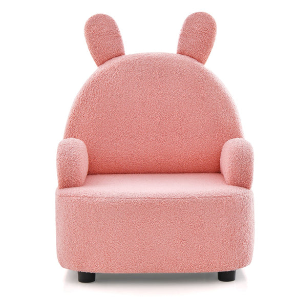 NNECW Kids Sofa Chair with Wood Construction Plush Fabric for Nursery