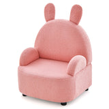 NNECW Kids Sofa Chair with Wood Construction Plush Fabric for Nursery