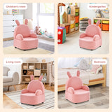 NNECW Kids Sofa Chair with Wood Construction Plush Fabric for Nursery