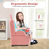 NNECW Kids Sofa Chair with Wood Construction Plush Fabric for Nursery