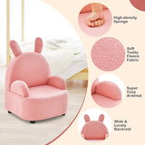 NNECW Kids Sofa Chair with Wood Construction Plush Fabric for Nursery