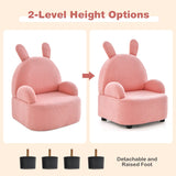 NNECW Kids Sofa Chair with Wood Construction Plush Fabric for Nursery