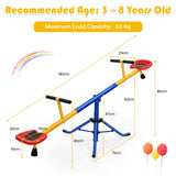 NNECW Kids Spinning Seesaw with Stopper Legs for Backyard and Playground