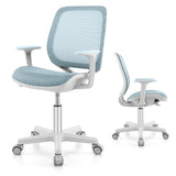NNECW Kids Swivel Mesh Children Computer Chair with Adjustable Height-Blue