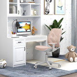 NNECW Kids Swivel Mesh Children Computer Chair with Adjustable Height-Pink