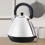 NNEDPE 1.7L Rose Trim Collection Kettle - White