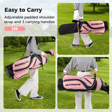 NNECW Ladies Complete Golf Club Set with Driver and Stand Bag-Pink