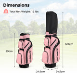 NNECW Ladies Complete Golf Club Set with Driver and Stand Bag-Pink
